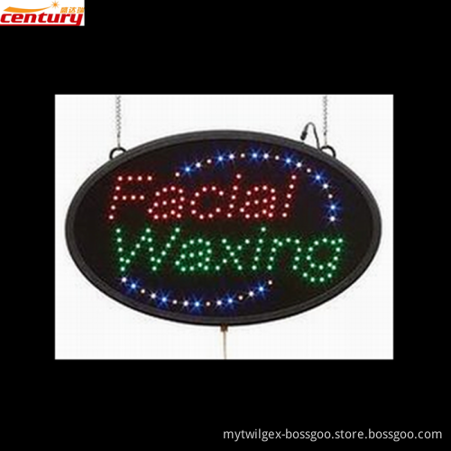 wholesale china factory price custom facial waxing led sign